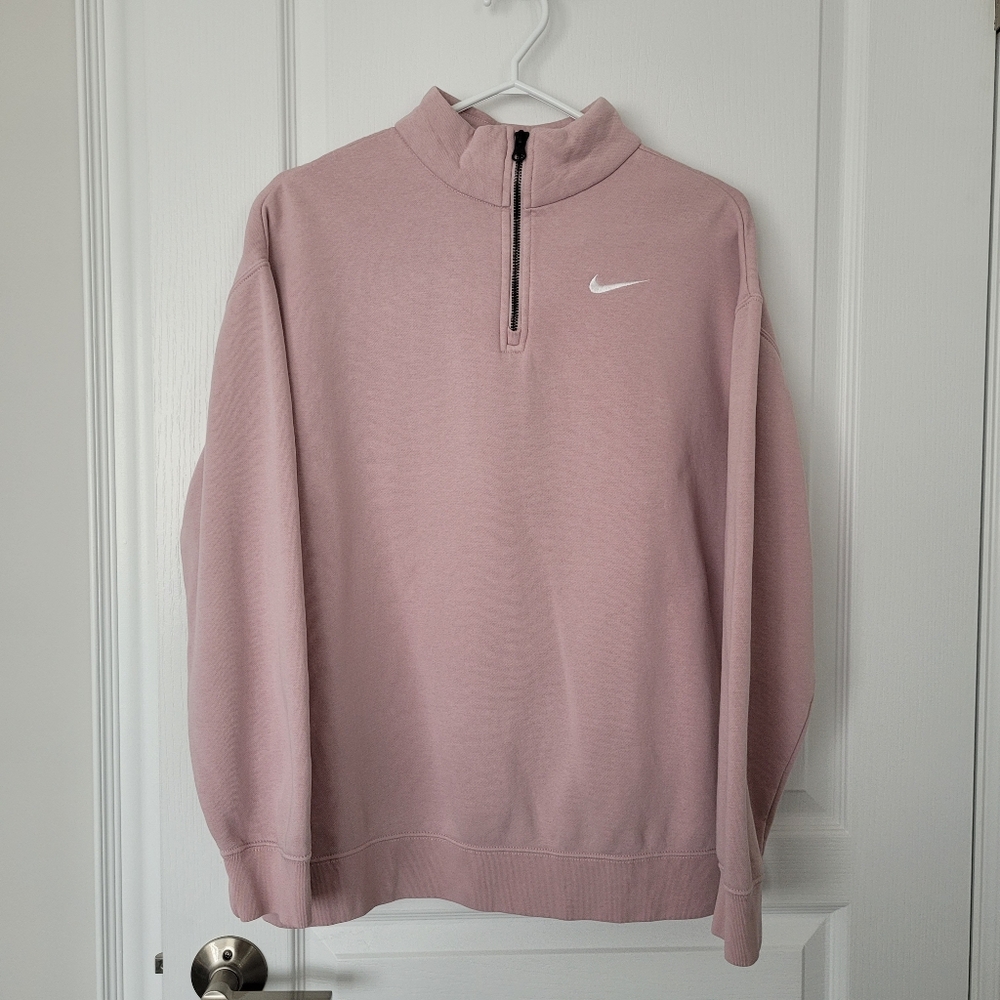 Nike Pink Quarter-Zip Pullover